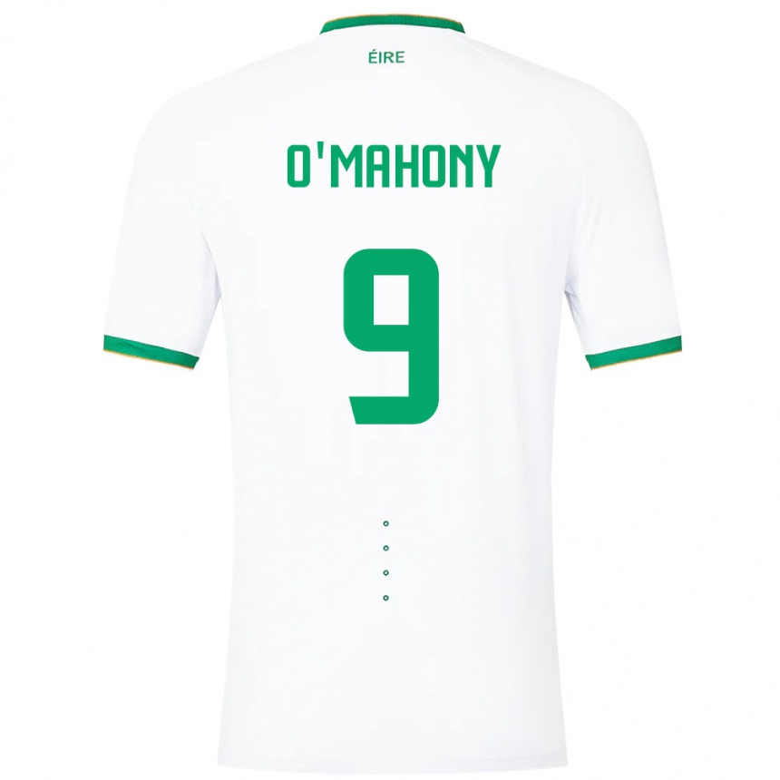 Niño Fútbol Camiseta Irlanda Mark O'mahony #9 Blanco 2ª Equipación 24-26 Perú