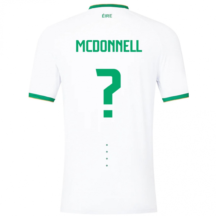 Niño Fútbol Camiseta Irlanda Grady Mcdonnell #0 Blanco 2ª Equipación 24-26 Perú