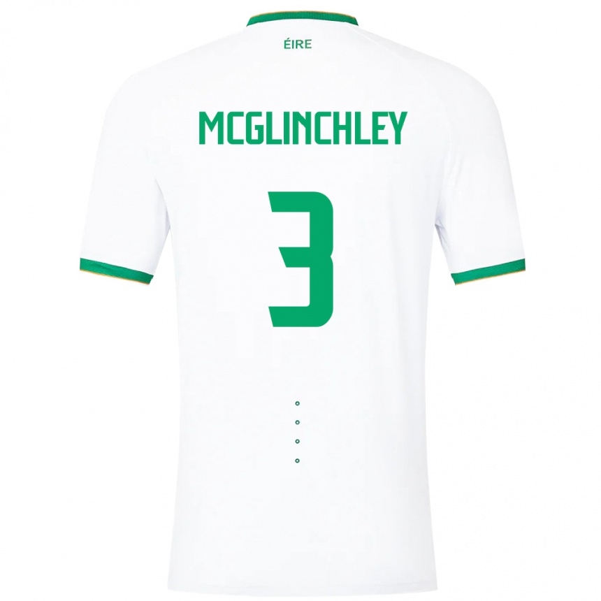 Niño Fútbol Camiseta Irlanda Harry Mcglinchley #3 Blanco 2ª Equipación 24-26 Perú