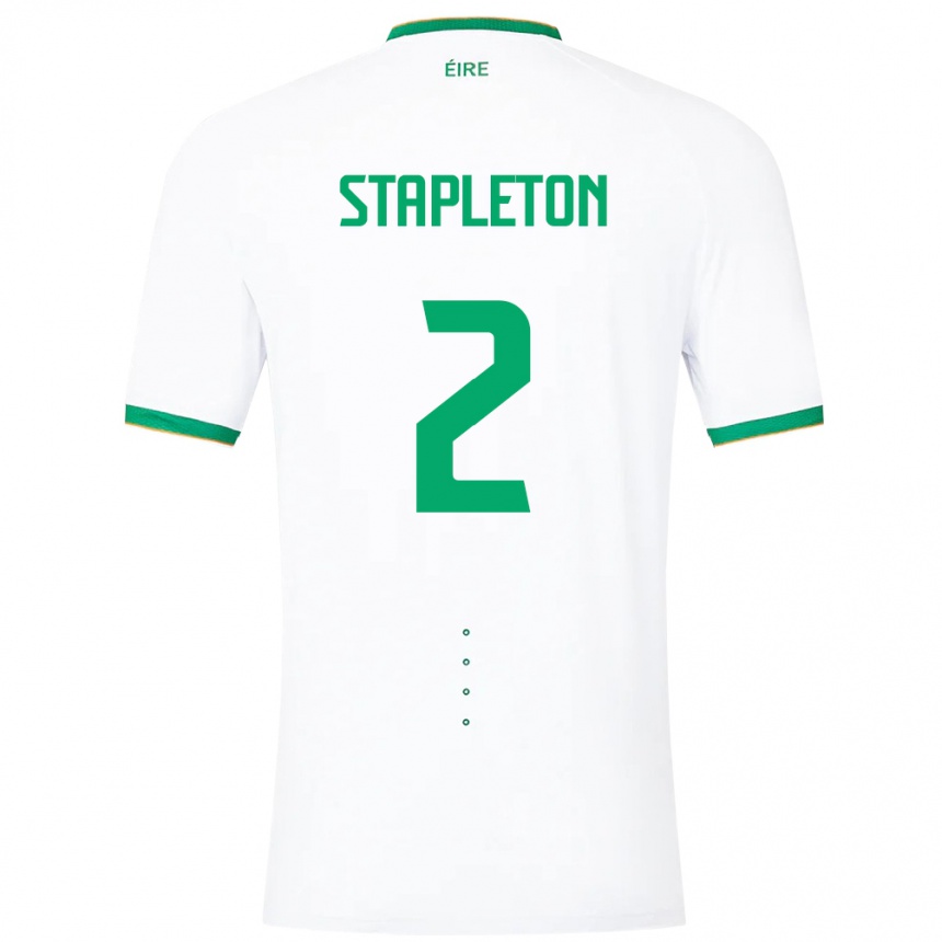 Niño Fútbol Camiseta Irlanda Jessie Stapleton #2 Blanco 2ª Equipación 24-26 Perú