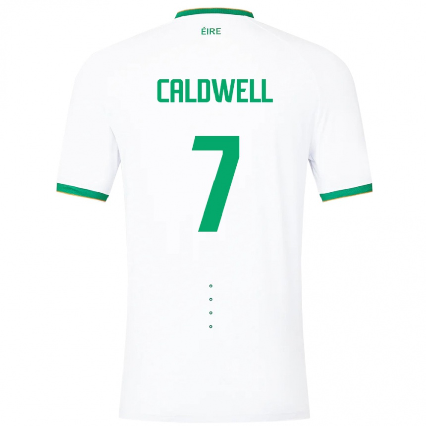 Niño Fútbol Camiseta Irlanda Diane Caldwell #7 Blanco 2ª Equipación 24-26 Perú