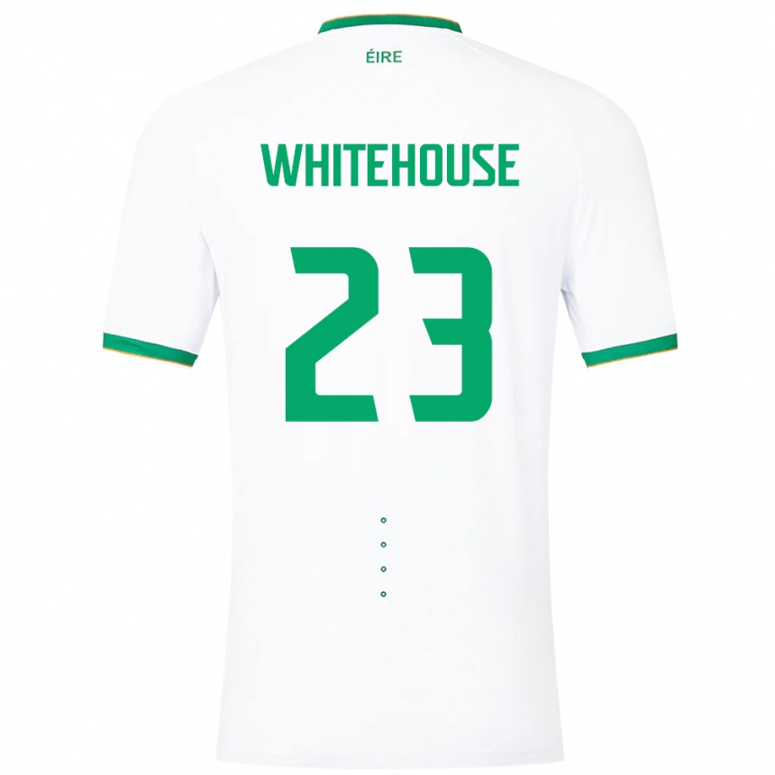 Niño Fútbol Camiseta Irlanda Sophie Whitehouse #23 Blanco 2ª Equipación 24-26 Perú