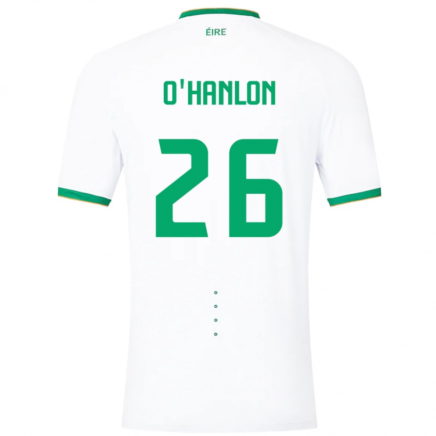 Niño Fútbol Camiseta Irlanda Tara O'hanlon #26 Blanco 2ª Equipación 24-26 Perú