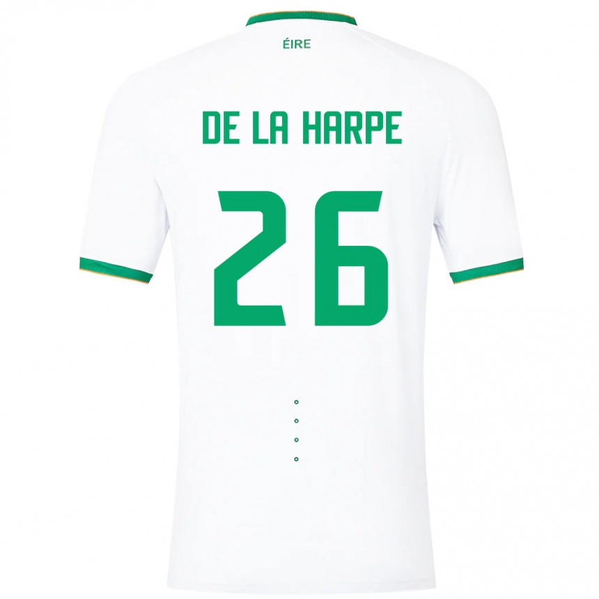 Niño Fútbol Camiseta Irlanda Deborah-Anne De La Harpe #26 Blanco 2ª Equipación 24-26 Perú