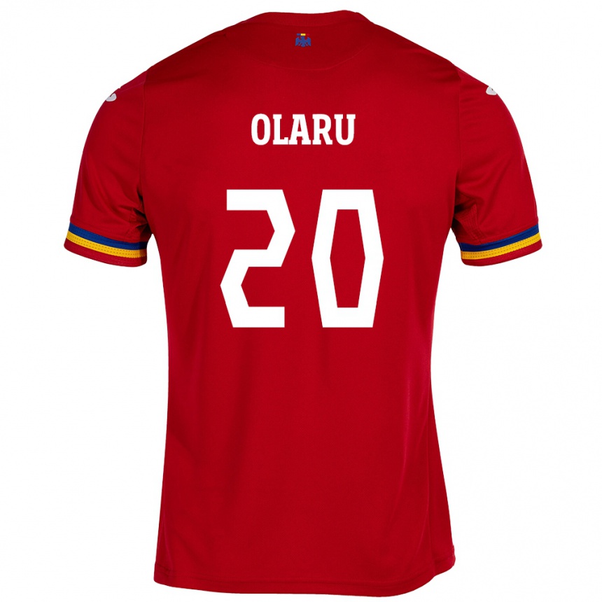 Niño Fútbol Camiseta Rumania Darius Olaru #20 Rojo 2ª Equipación 24-26 Perú