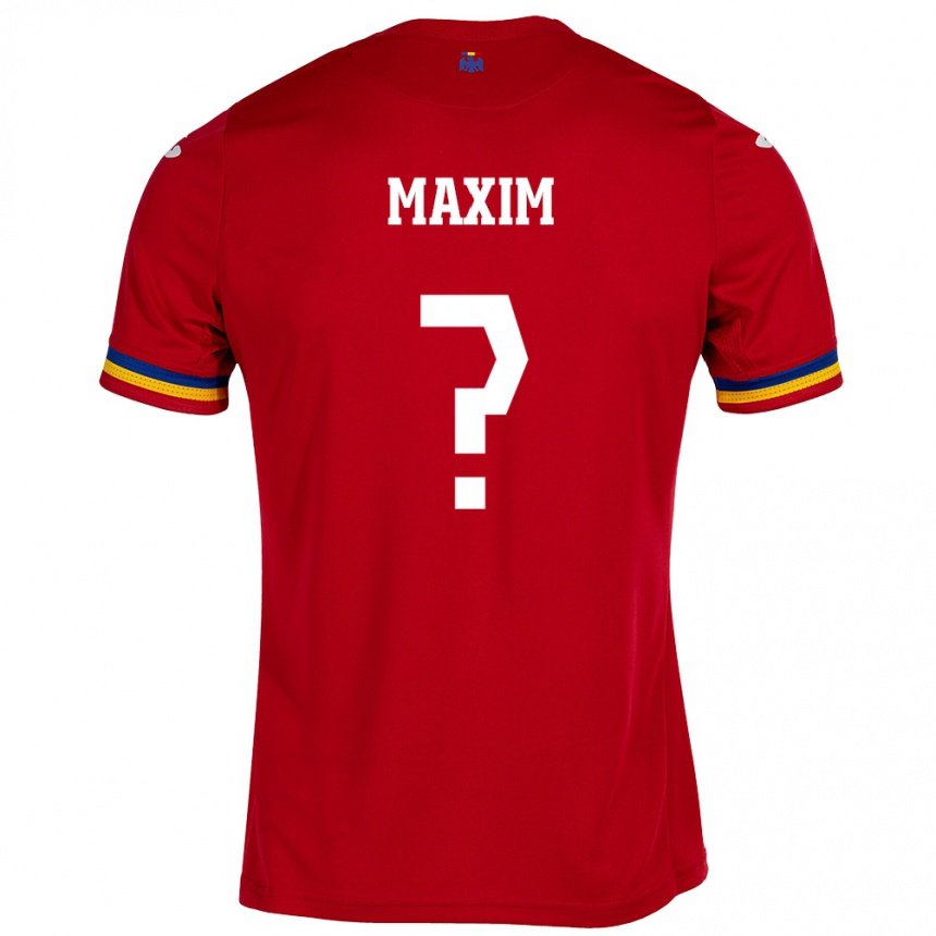 Niño Fútbol Camiseta Rumania Alexandru Maxim #0 Rojo 2ª Equipación 24-26 Perú