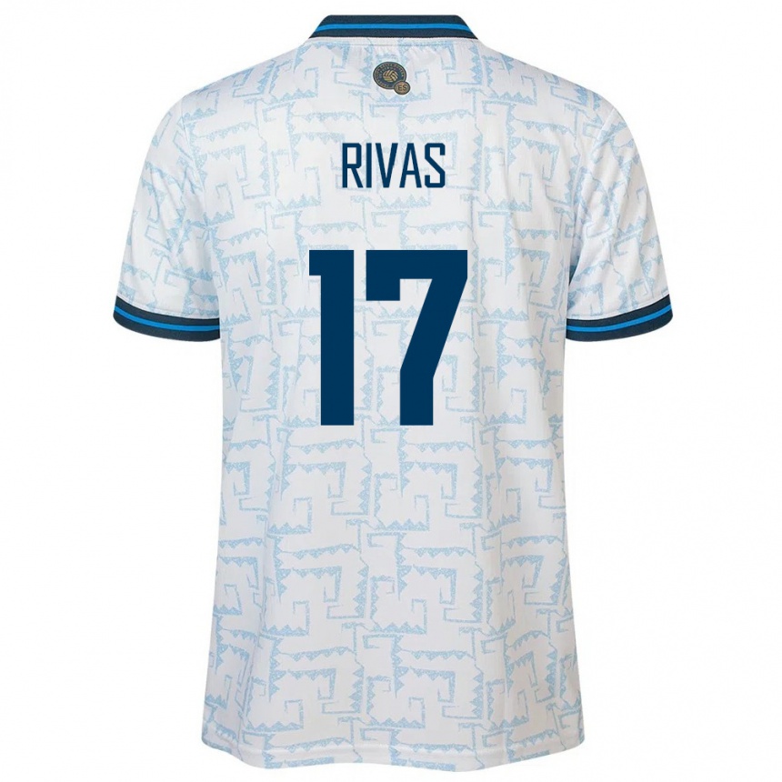 Niño Fútbol Camiseta El Salvador Eduardo Rivas #17 Blanco 2ª Equipación 24-26 Perú