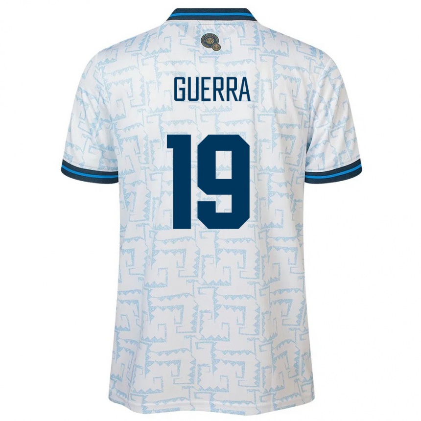 Niño Fútbol Camiseta El Salvador Steven Guerra #19 Blanco 2ª Equipación 24-26 Perú