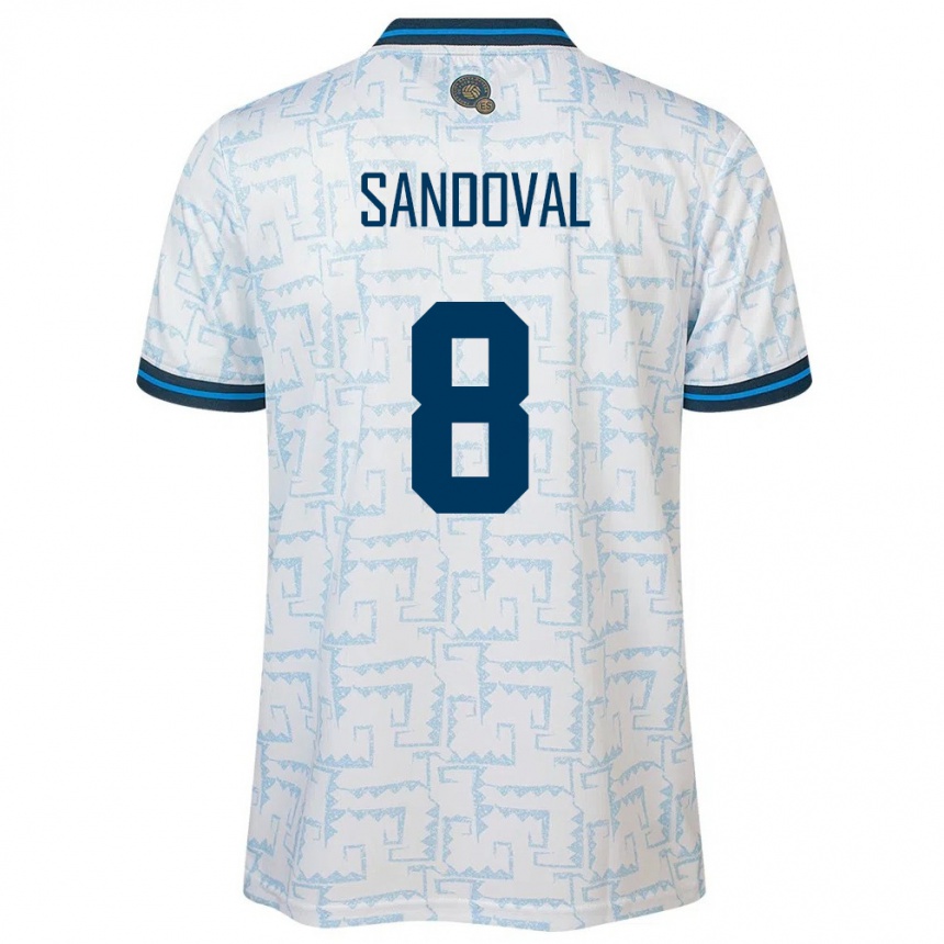 Niño Fútbol Camiseta El Salvador Emerson Sandoval #8 Blanco 2ª Equipación 24-26 Perú