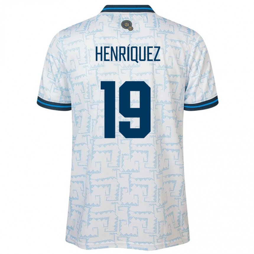 Niño Fútbol Camiseta El Salvador Alejandro Henríquez #19 Blanco 2ª Equipación 24-26 Perú