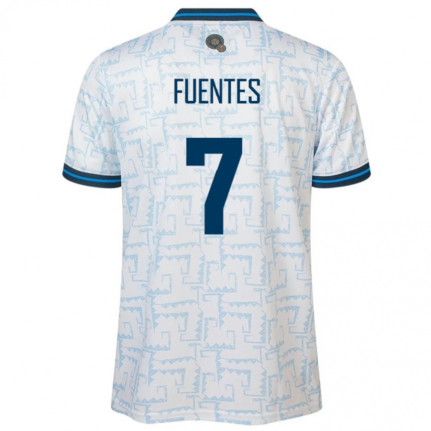 Niño Fútbol Camiseta El Salvador Danielle Fuentes #7 Blanco 2ª Equipación 24-26 Perú