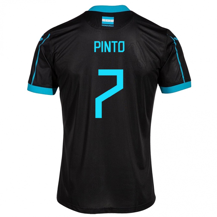 Niño Fútbol Camiseta Honduras José Pinto #7 Negro 2ª Equipación 24-26 Perú