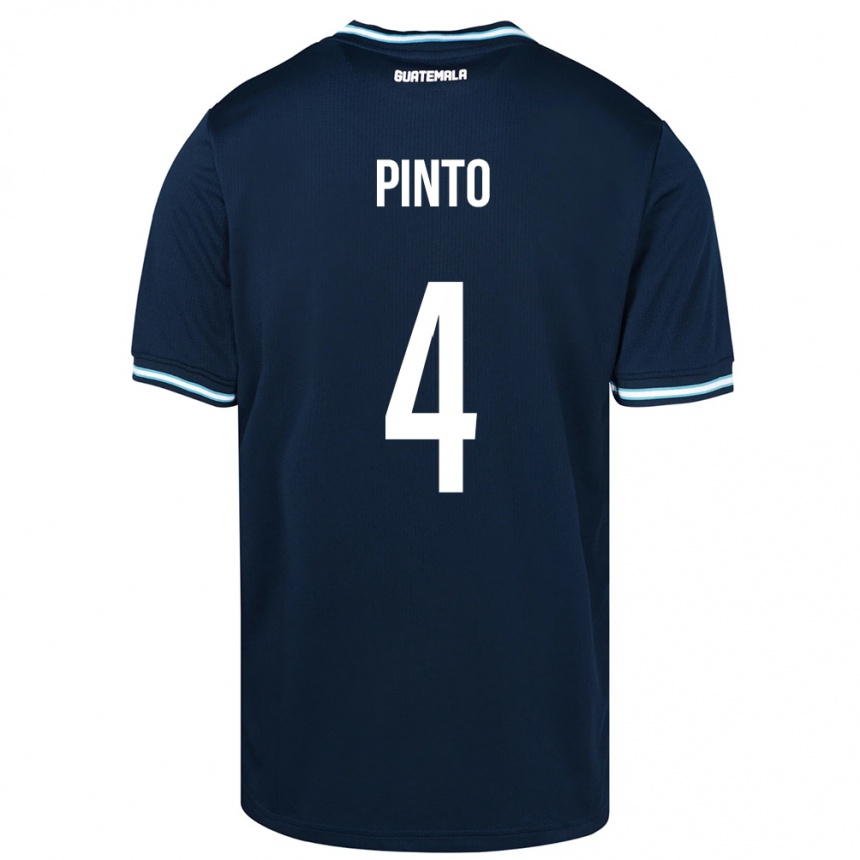 Niño Fútbol Camiseta Guatemala José Carlos Pinto #4 Azul 2ª Equipación 24-26 Perú