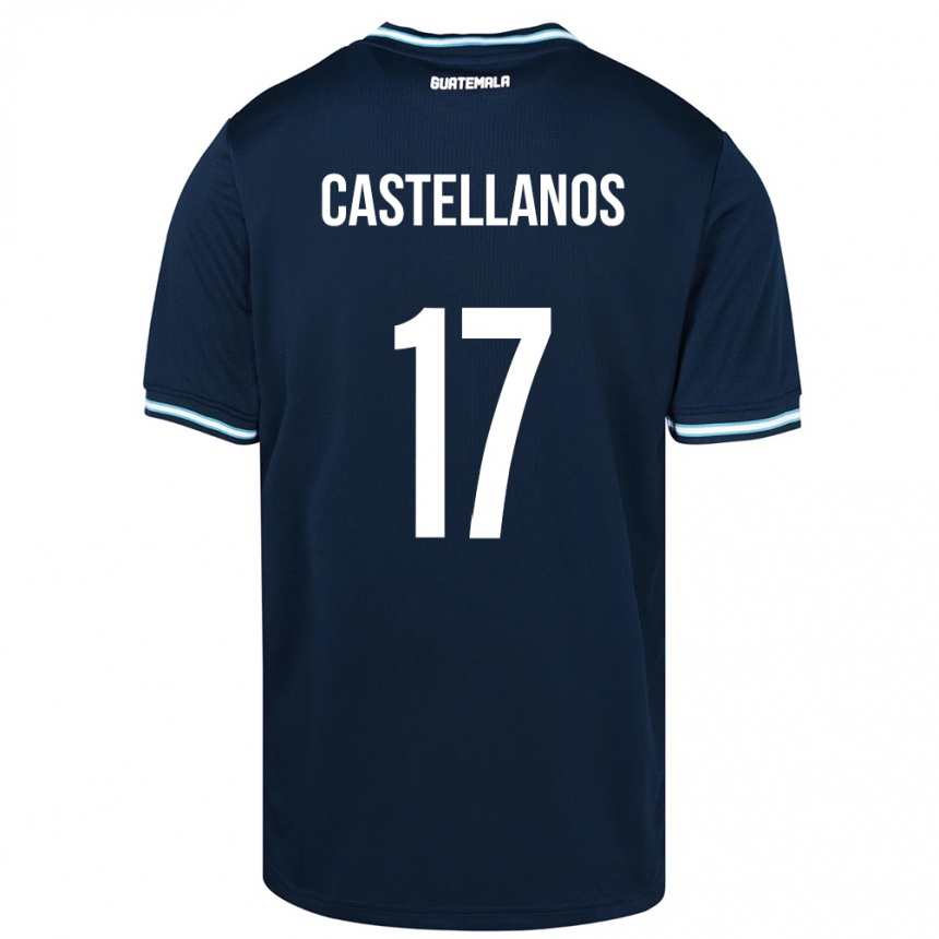 Niño Fútbol Camiseta Guatemala Óscar Castellanos #17 Azul 2ª Equipación 24-26 Perú