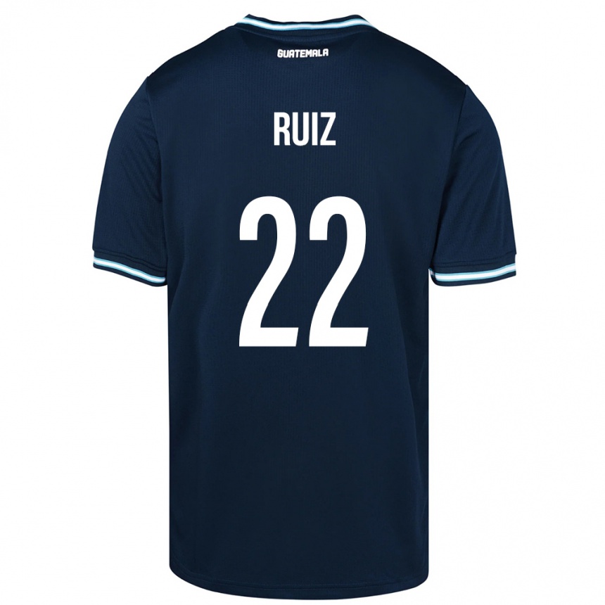 Niño Fútbol Camiseta Guatemala Kevin Ruiz #22 Azul 2ª Equipación 24-26 Perú