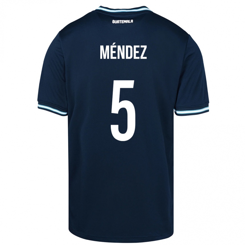 Niño Fútbol Camiseta Guatemala Diego Méndez #5 Azul 2ª Equipación 24-26 Perú