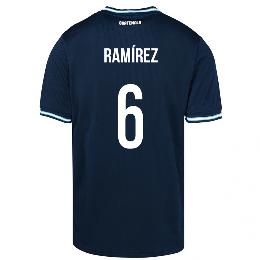 Niño Fútbol Camiseta Guatemala Kevin Ramírez #6 Azul 2ª Equipación 24-26 Perú