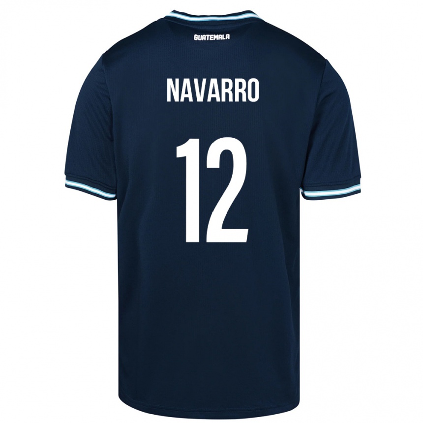 Niño Fútbol Camiseta Guatemala Kenderson Navarro #12 Azul 2ª Equipación 24-26 Perú