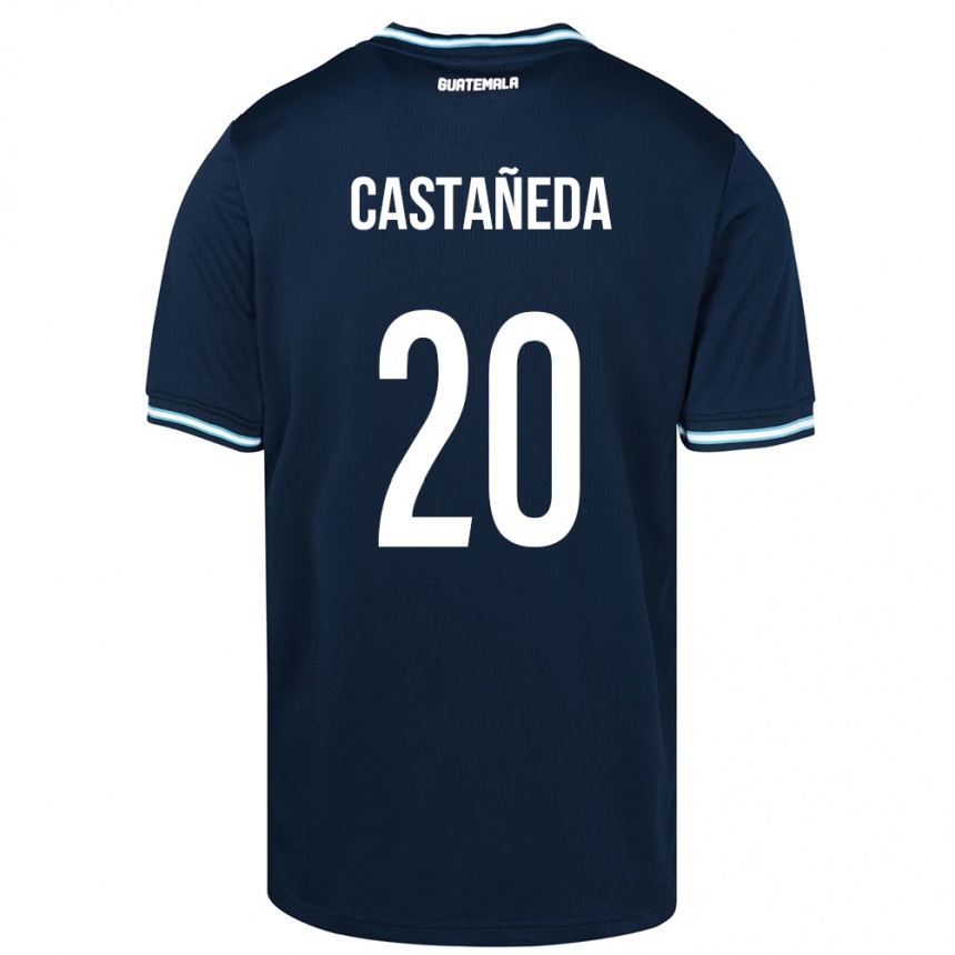 Niño Fútbol Camiseta Guatemala Brayam Castañeda #20 Azul 2ª Equipación 24-26 Perú