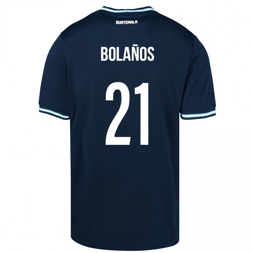 Niño Fútbol Camiseta Guatemala Diego Bolaños #21 Azul 2ª Equipación 24-26 Perú