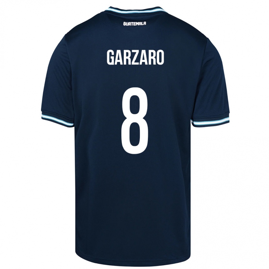 Niño Fútbol Camiseta Guatemala Santiago Garzaro #8 Azul 2ª Equipación 24-26 Perú