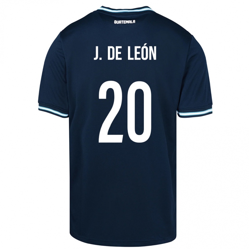 Niño Fútbol Camiseta Guatemala Jorge De León #20 Azul 2ª Equipación 24-26 Perú