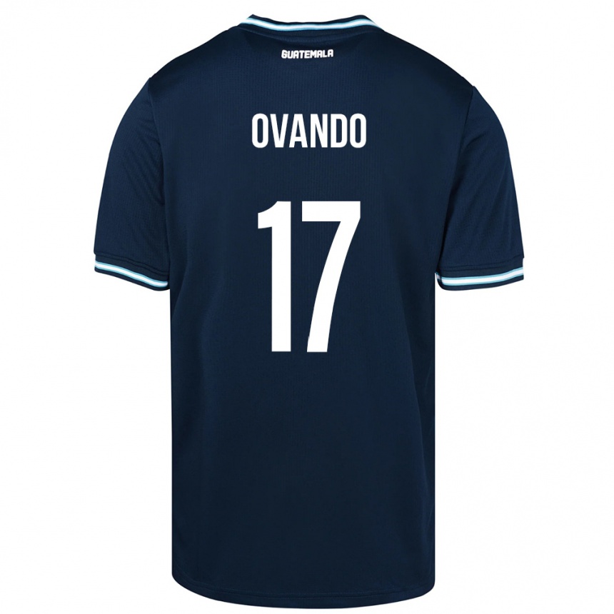 Niño Fútbol Camiseta Guatemala Sandra Ovando #17 Azul 2ª Equipación 24-26 Perú