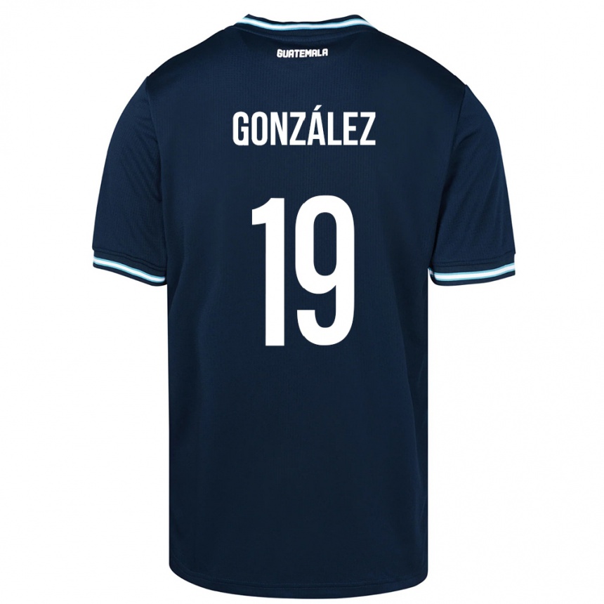 Niño Fútbol Camiseta Guatemala Karen González #19 Azul 2ª Equipación 24-26 Perú