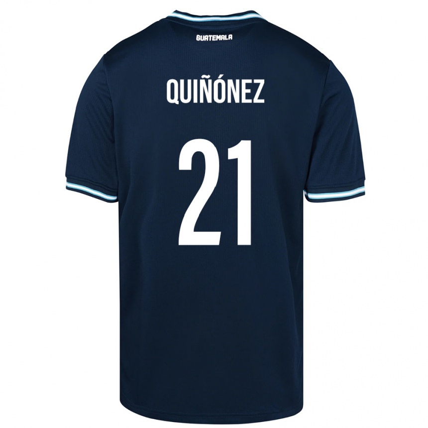 Niño Fútbol Camiseta Guatemala Andrea Quiñónez #21 Azul 2ª Equipación 24-26 Perú