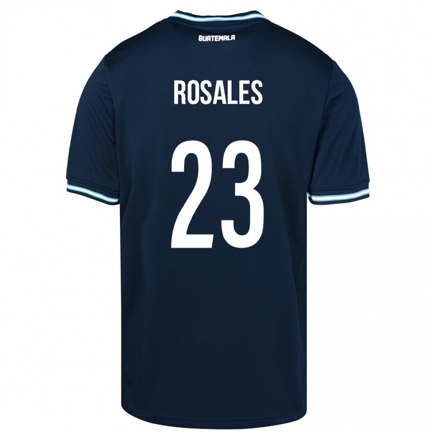 Niño Fútbol Camiseta Guatemala Yareni Rosales #23 Azul 2ª Equipación 24-26 Perú