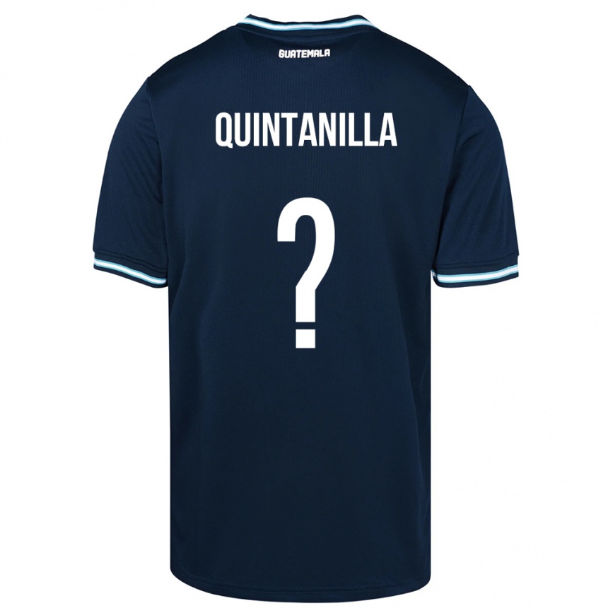 Niño Fútbol Camiseta Guatemala Anayelli Quintanilla #0 Azul 2ª Equipación 24-26 Perú