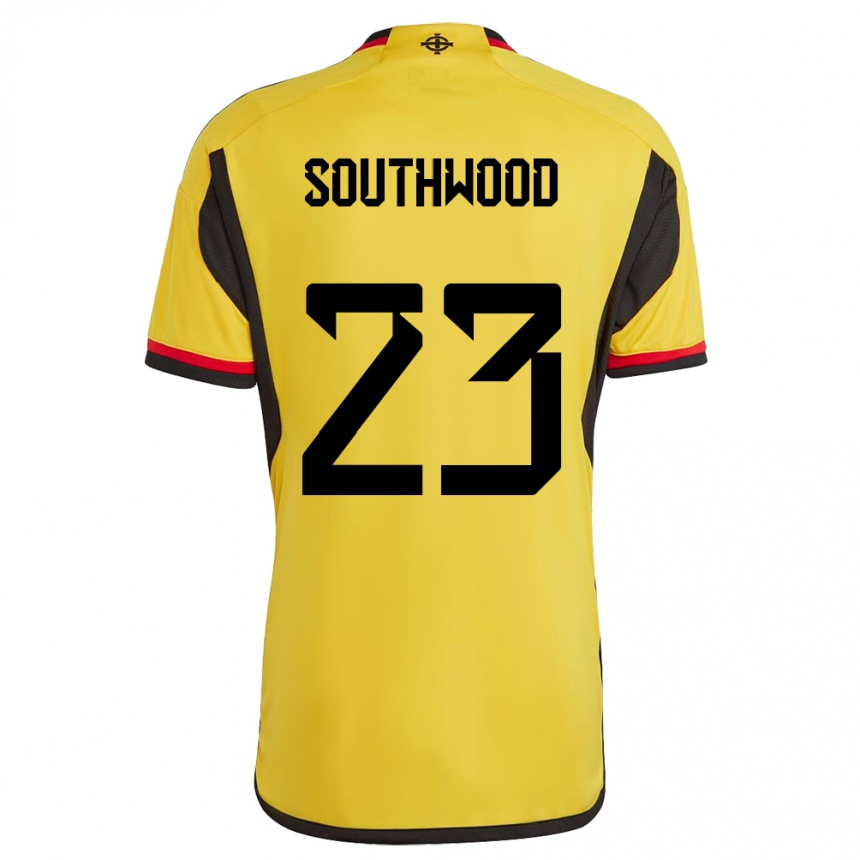 Niño Fútbol Camiseta Irlanda Del Norte Luke Southwood #23 Blanco 2ª Equipación 24-26 Perú