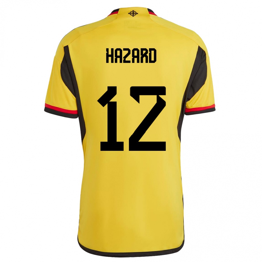 Niño Fútbol Camiseta Irlanda Del Norte Conor Hazard #12 Blanco 2ª Equipación 24-26 Perú