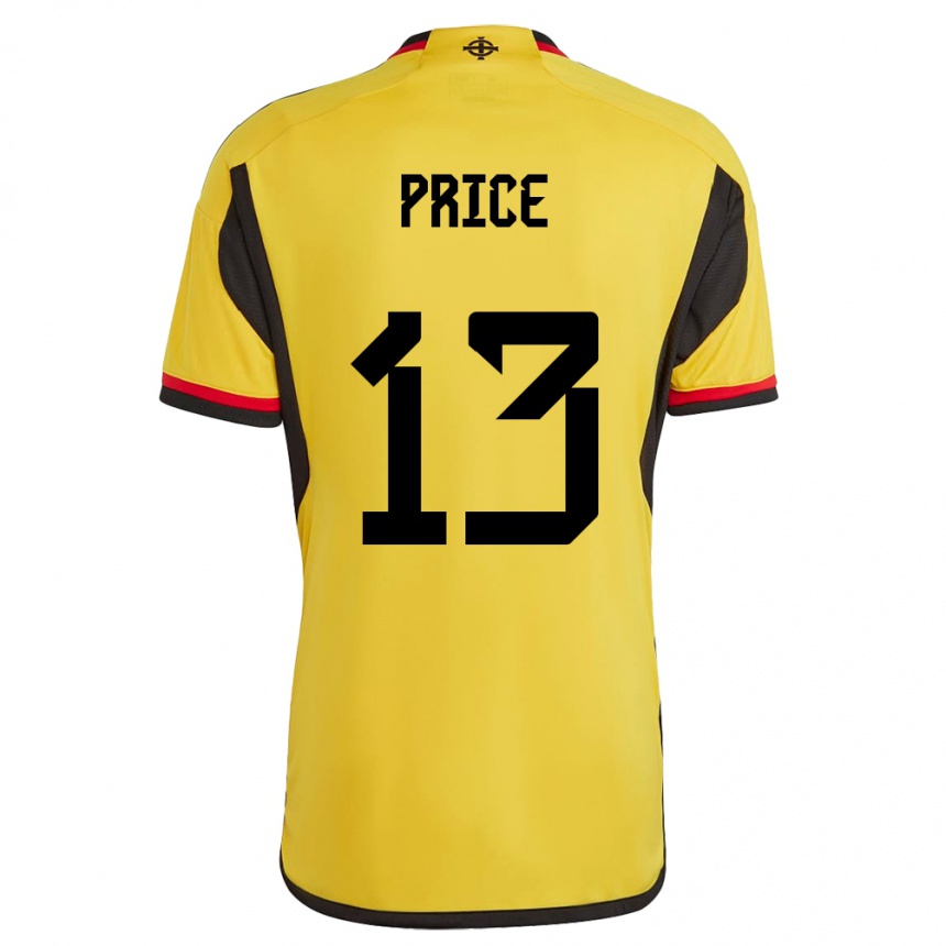 Niño Fútbol Camiseta Irlanda Del Norte Isaac Price #13 Blanco 2ª Equipación 24-26 Perú