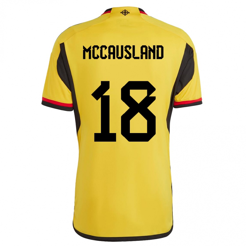 Niño Fútbol Camiseta Irlanda Del Norte Ross Mccausland #18 Blanco 2ª Equipación 24-26 Perú