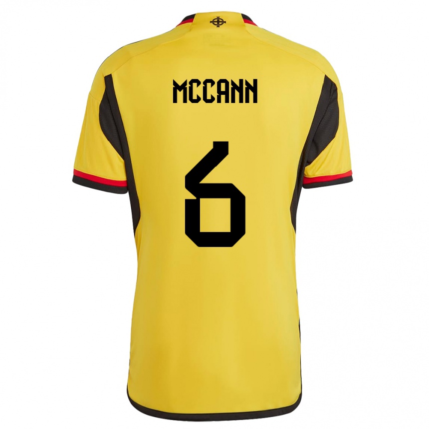 Niño Fútbol Camiseta Irlanda Del Norte Charlie Mccann #6 Blanco 2ª Equipación 24-26 Perú