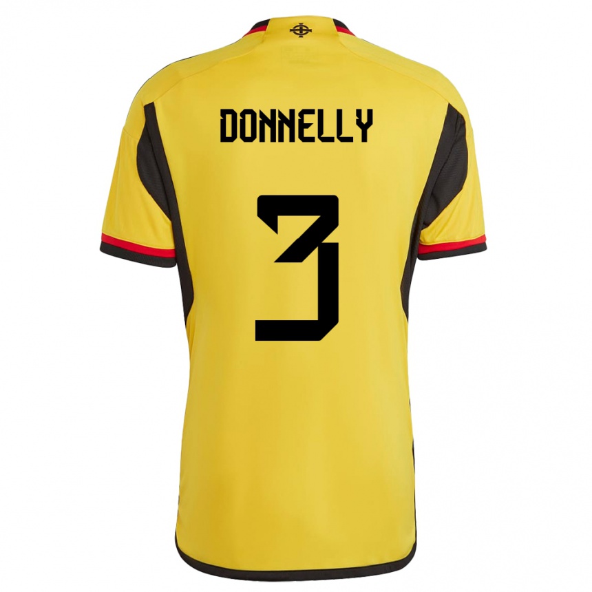 Niño Fútbol Camiseta Irlanda Del Norte Aaron Donnelly #3 Blanco 2ª Equipación 24-26 Perú