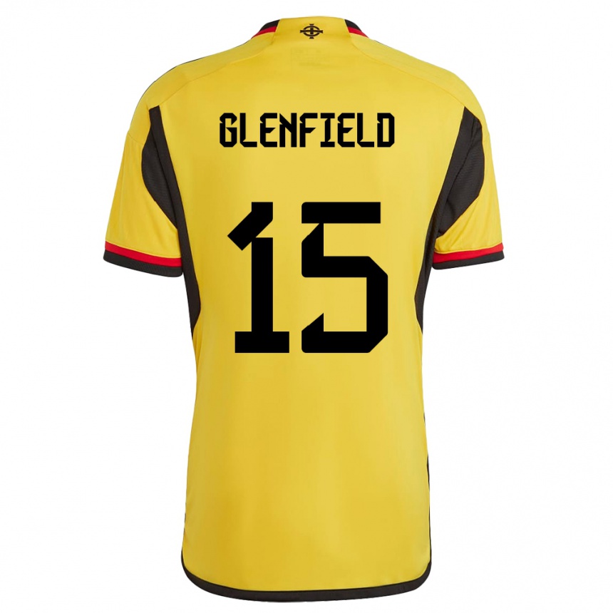 Niño Fútbol Camiseta Irlanda Del Norte Sam Glenfield #15 Blanco 2ª Equipación 24-26 Perú