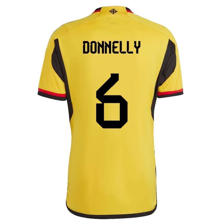 Niño Fútbol Camiseta Irlanda Del Norte Ryan Donnelly #6 Blanco 2ª Equipación 24-26 Perú