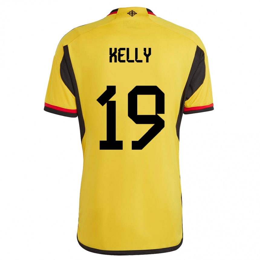 Niño Fútbol Camiseta Irlanda Del Norte Oscar Kelly #19 Blanco 2ª Equipación 24-26 Perú