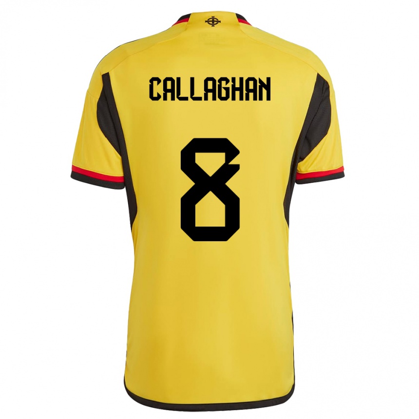 Niño Fútbol Camiseta Irlanda Del Norte Marissa Callaghan #8 Blanco 2ª Equipación 24-26 Perú