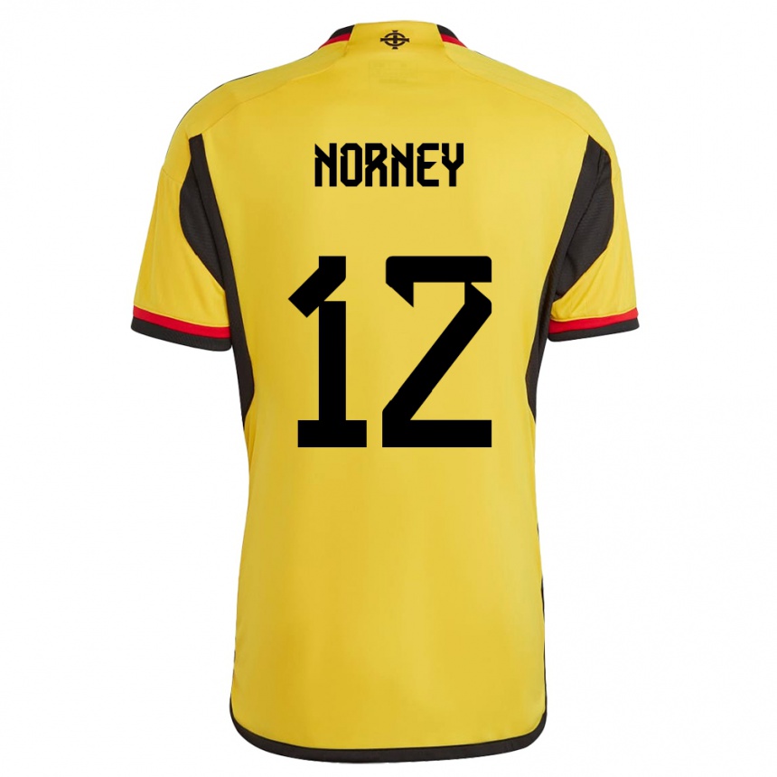 Niño Fútbol Camiseta Irlanda Del Norte Rachael Norney #12 Blanco 2ª Equipación 24-26 Perú