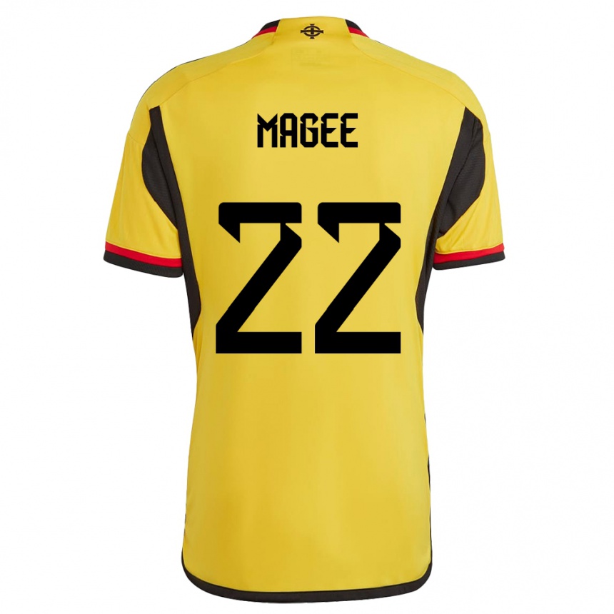 Niño Fútbol Camiseta Irlanda Del Norte Abbie Magee #22 Blanco 2ª Equipación 24-26 Perú