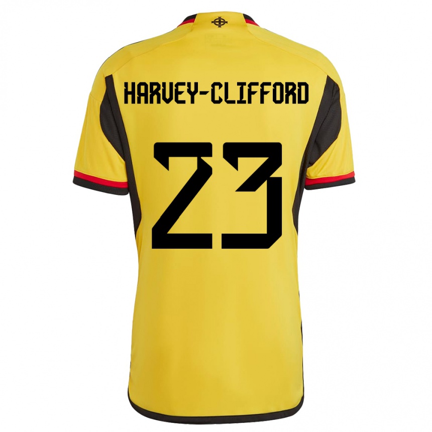 Niño Fútbol Camiseta Irlanda Del Norte Maddy Harvey-Clifford #23 Blanco 2ª Equipación 24-26 Perú