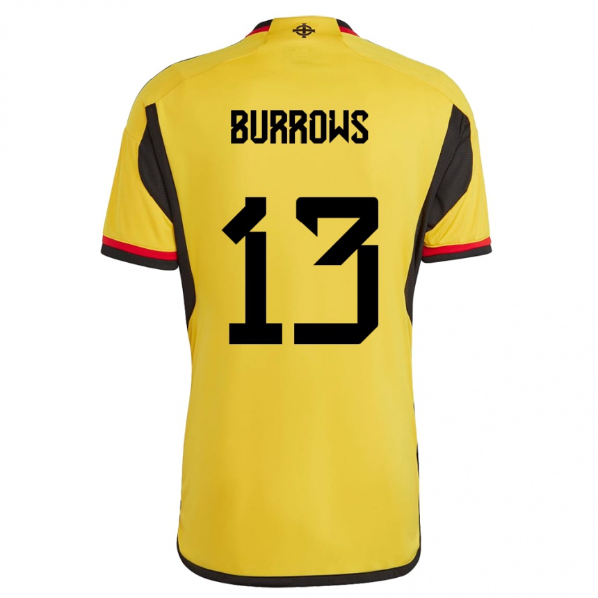 Niño Fútbol Camiseta Irlanda Del Norte Kelsie Burrows #13 Blanco 2ª Equipación 24-26 Perú