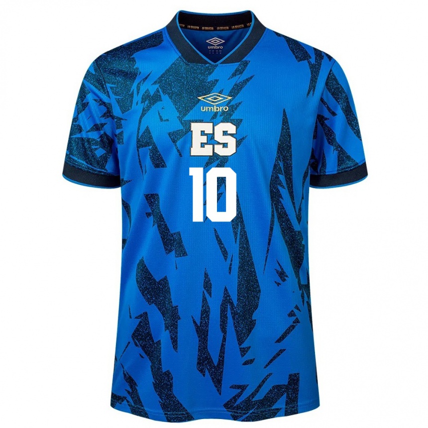 Hombre Fútbol Camiseta El Salvador Enrico Dueñas #10 Azul 1ª Equipación 24-26 Perú