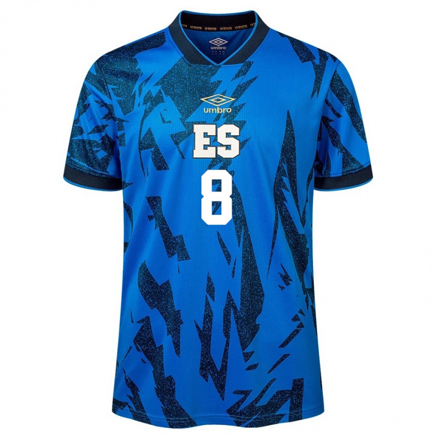 Hombre Fútbol Camiseta El Salvador Emerson Sandoval #8 Azul 1ª Equipación 24-26 Perú