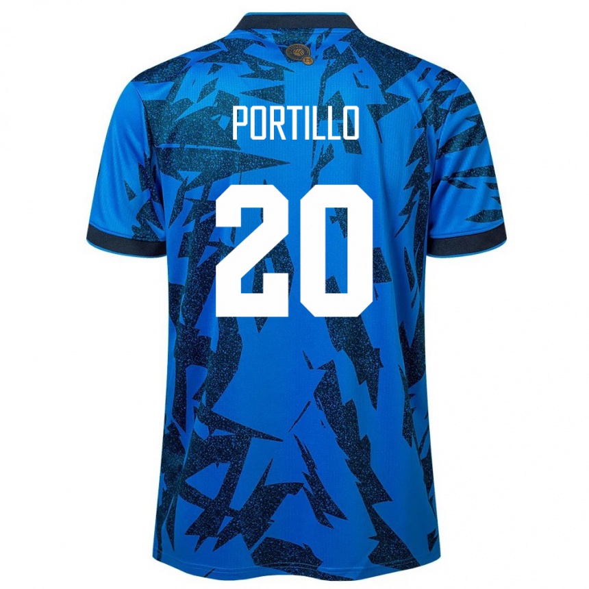 Hombre Fútbol Camiseta El Salvador Isaac Portillo #20 Azul 1ª Equipación 24-26 Perú