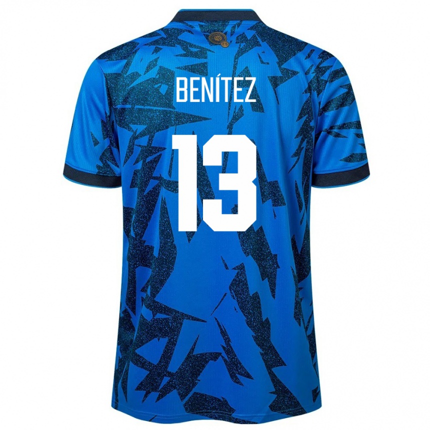 Hombre Fútbol Camiseta El Salvador Tereso Benítez #13 Azul 1ª Equipación 24-26 Perú