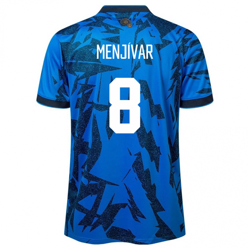 Hombre Fútbol Camiseta El Salvador Wálter Menjívar #8 Azul 1ª Equipación 24-26 Perú